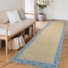 Modern Bordered Living Room Rugs, Washable Soft Floral Bedroom Rugs Non Slip, Farmhouse Solid Home Decor Carpet - 3 of 4