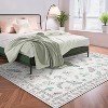 Acekool Floral Insect Area Rug - Washable 5x7 Non-Slip Carpet for Bedroom & Living Room - 4 of 4