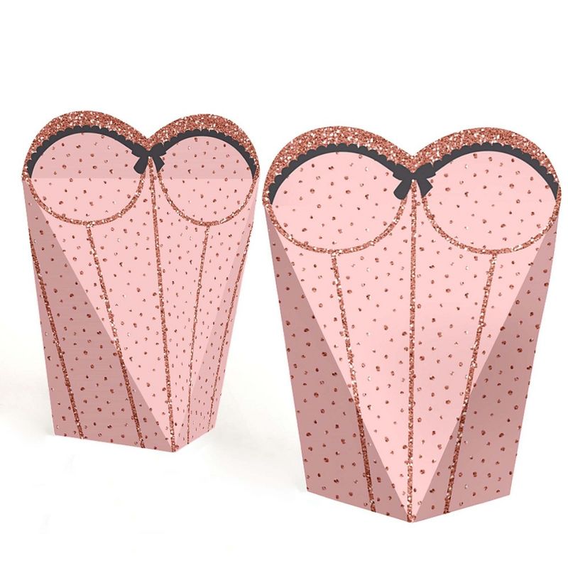 Big Dot of Happiness Bride Squad - Rose Gold Bridal Shower or Bachelorette Party Favors - Gift Heart Shaped Favor Boxes for Women - Set of 12, 2 of 6