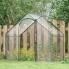Outsunny 71'' x 39'' x 66'' Walk In Greenhouse Portable Hot House for Plants with Zippered Door and Top Window for Outdoor, Garden, Patio, PVC Cover - 2 of 4