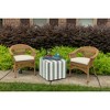 Casual Cushion Solid Sunbrella Fabric 1-Piece Indoor/Outdoor Wicker Seat Pad Cushion, 19.5"W x 19.5"L - 2 of 4