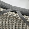 Resenkos 3 Pieces Patio Bistro Set, Two Reclining Wicker Chairs And An Outdoor Coffee Table, PE Rattan, Gray - 4 of 4
