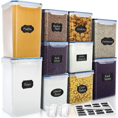 Paaaawaters Large Tall Airtight Food Storage Containers, 10 PACK Plastic Airtight Kitchen & Pantry Organization