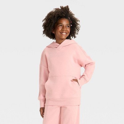 Girls' Oversized Fleece Hoodie Sweatshirt - art class™