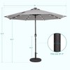 Sonkuki 9ft LED Round Outdoor Patio Market Umbrella w/Aluminum Pole and 8 Sturdy Ribs - 3 of 4