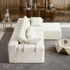 TiramisuBest 108" L Shaped Sectional Sofa Chenille Upholstered Modular 4 Seat Convertible Couch Set Seating 6 Pillows Living Room Left /Right Side - 3 of 4