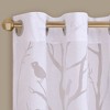 Kumasinova 63"/84"/95" Sheer Curtains Panel with Grommet Top,Window Curtains with Bird on Branches Burnout,Kitchen Curtains for Living Room&Bedroom - 4 of 4