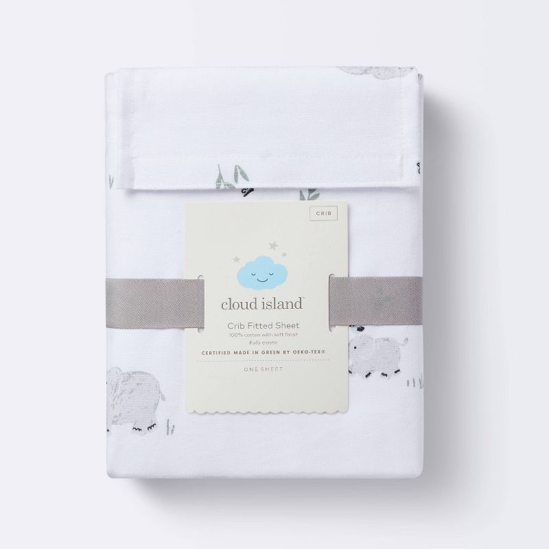 Cotton Fitted Crib Sheet - Elephants - Cloud Island&#8482;, 5 of 8