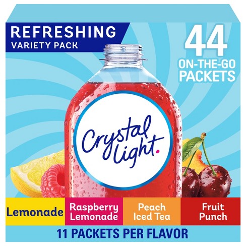  Crystal Light Sugar-Free Fruit Variety On-The-Go Powdered  Drink Mix 44 Count : Powdered Soft Drink Mixes : Grocery & Gourmet Food