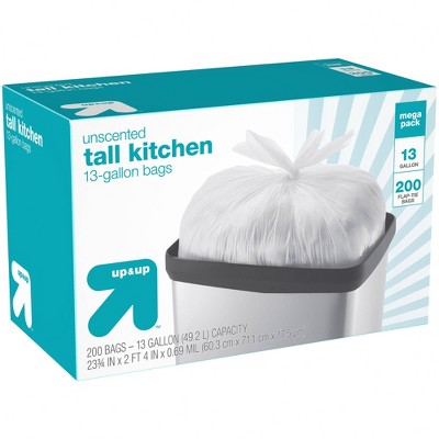 Tall Kitchen Flap Tie Trash Bags - 200ct - up & up™