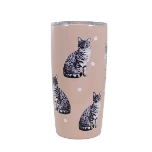 E & S Imports 7.0 Inch Tabby, Silver Serengeti Tumbler Tumblers - 1 of 3