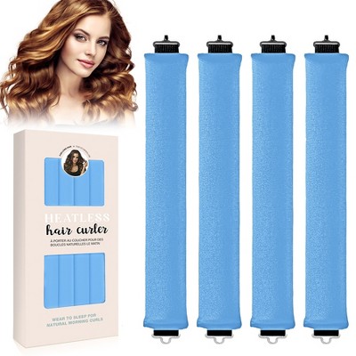 YEVYO Overnight Heatless Hair Curler, Heatless Curls Satin Flexi Rods with Hook, Versatile Curling Tool for All Hair Types