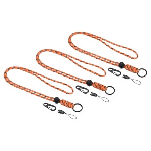 Unique Bargains Necklace Keychain Cord Metal Clasp Hook Ring Strap for Keys Whistle ID Card Badge Holder 3 Pcs - 1 of 4