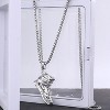 Men's Silver - Toned Stainless Steel Box Chain Necklace with Sneaker Pendant - 3 of 4