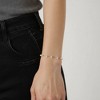 Anna-Kaci Women's Pearl Beaded Chain Bracelet with Adjustable Clasp Design - Gold - 4 of 4