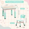 5-Piece Height Adjustable Kids Table and Chairs Set - 300lbs Capacity, Foldable, Non-Slip, for Ages 2-10, Indoor/Outdoor Use - 4 of 4
