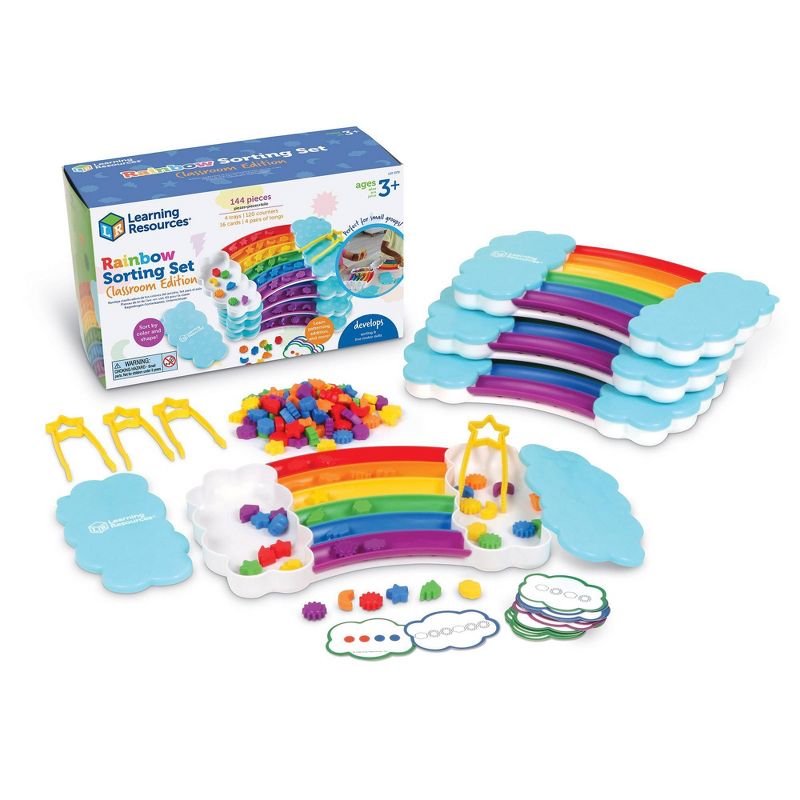 Learning Resources Rainbow Sorting Trays Classroom Edition, 1 of 9