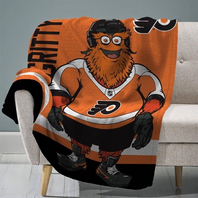 NHL Philadelphia Flyers Gritty 60" X 80" Raschel Plush Super Soft Throw Blanket