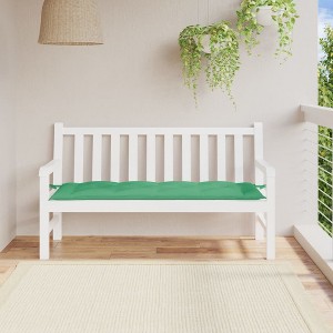 Aghana Digitals Green Rectangular Garden Bench Cushion - 59.1"x19.7" Oxford Fabric, - 1 of 4