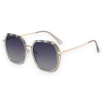 Anna-Kaci Women's Geometric Square Sunglasses with UV400 Protective Lenses