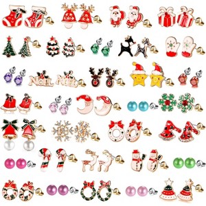 Colorful Charms: 33-Pair Hypoallergenic Earrings for Sensitive Ears with Stainless Steel Post -Assorted Cute Stud Earring Set - 1 of 4