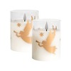 Lumabase 2ct Battery Operated LED Glass Candles with Moving Flame Angels - 2 of 4