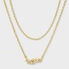 14K Gold Plated Cubic Zirconia Cluster Multi-Strand Necklace - A New Day™ Gold - 2 of 4
