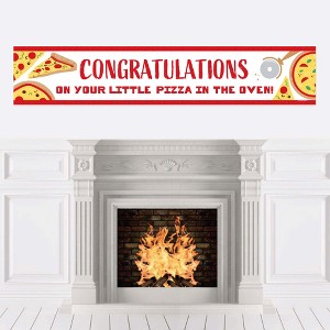 Big Dot of Happiness Pizza Party Time - Baby Shower Decorations Party Banner - 1 of 4