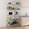 KTMBDW 5-Tier Metal Storage Rack, Shelving Unit with Frames, Dense Mesh for Entryway, Kitchen, Living Room, Bathroom, Industrial Style - 2 of 4