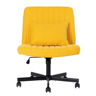 NicBex Adjustable Height Velvet Home Office Chair with Pillow and Wheels for Work Study Vanity