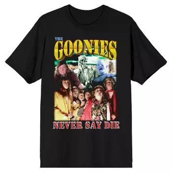 Goonies Never Say Die Movie Poster Men's Black T-shirt :