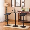 Roundhill Furniture Belham Black Adjustable Metal Base 3-Piece Bar Table Set - 4 of 4