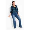 Avenue Women's Plus Size Kylee Plaid Shirt - 3 of 4