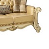 Acme Furniture Vendome Sofa Bone Synthetic Leather/Gold Patina - 3 of 4