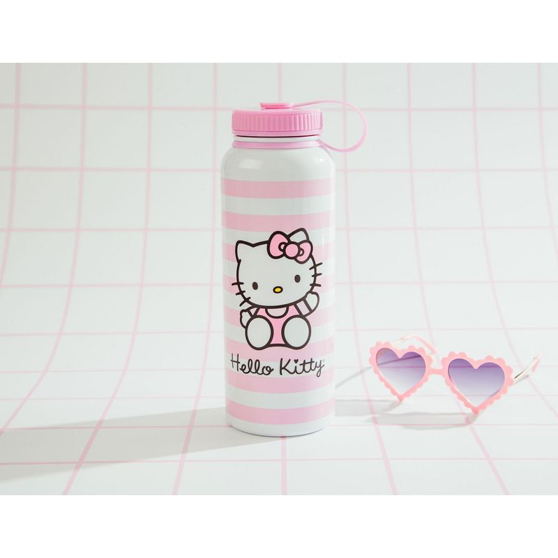 Silver Buffalo Sanrio Hello Kitty Pink Stainless Steel Water Bottle | Holds 42 Ounces, 4 of 10