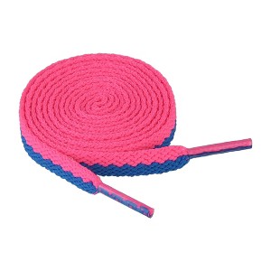 Elerevyo Flat Shoe Laces Color Blocks Athletic Sneakers Shoelaces 2 Pairs - 1 of 4