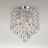 13" x 13" x 10" Crystal and Metal Orchid Jannings Ceiling Light with Drum Shade Silver - Warehouse Of Tiffany: ETL Listed - 3 of 3