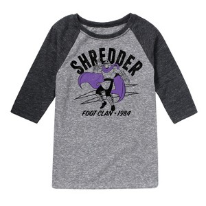 Boys' - Teenage Mutant Ninja Turtles - Shredder Foot Clan Raglan Graphic T-Shirt - 1 of 2