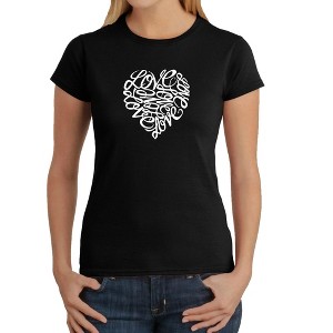LA Pop Art Women's Word Art T-Shirt - LOVE - 1 of 4