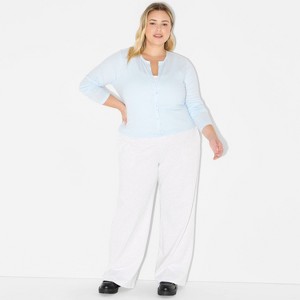 Women's Long Sleeve Roundneck Button-Down Shirt - Wild Fable™ - 1 of 3