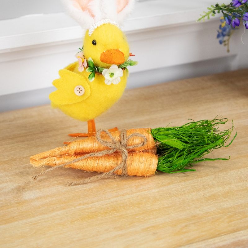 Northlight Straw Carrot Easter Decorations - 9"- Orange and Green - Set of 3, 2 of 7