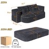 78.7" Modern Convertible Sleeper Sofa with Tufted Backrest and Blanket Cushion for Living Room -3irtyhousy - 4 of 4