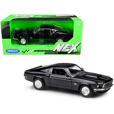 1969 Ford Mustang Boss 429 Black "NEX Models" 1/24 Diecast Model Car by Welly