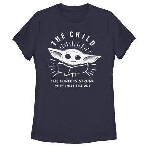 Women's Star Wars The Mandalorian The Child Force Is Strong T-Shirt - 1 of 4