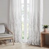 DSVIMOY Curtain Panels, Fretwork Print Grommet Top Window Curtain Panel for Living Room, Bedroom, White, 95"*50"*0.13" - 4 of 4