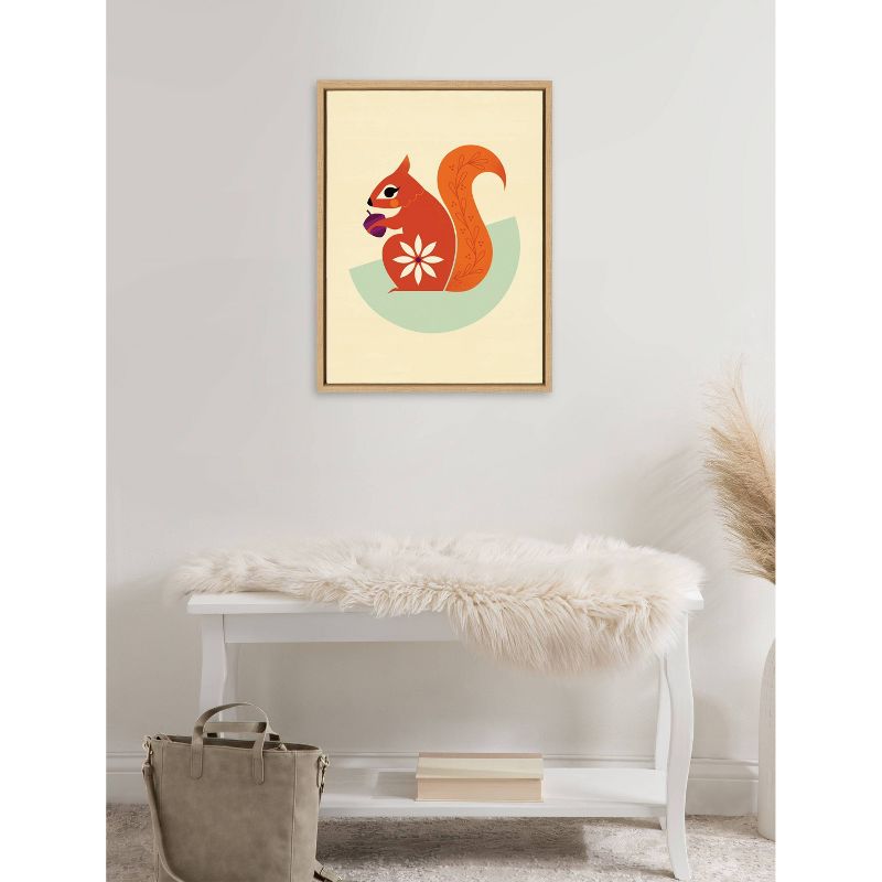 Kate &#38; Laurel All Things Decor 18&#34;x24&#34; Sylvie Squirrel Wall Art by Amber Leaders Designs Natural Colorful Animal Illustration, 2 of 6