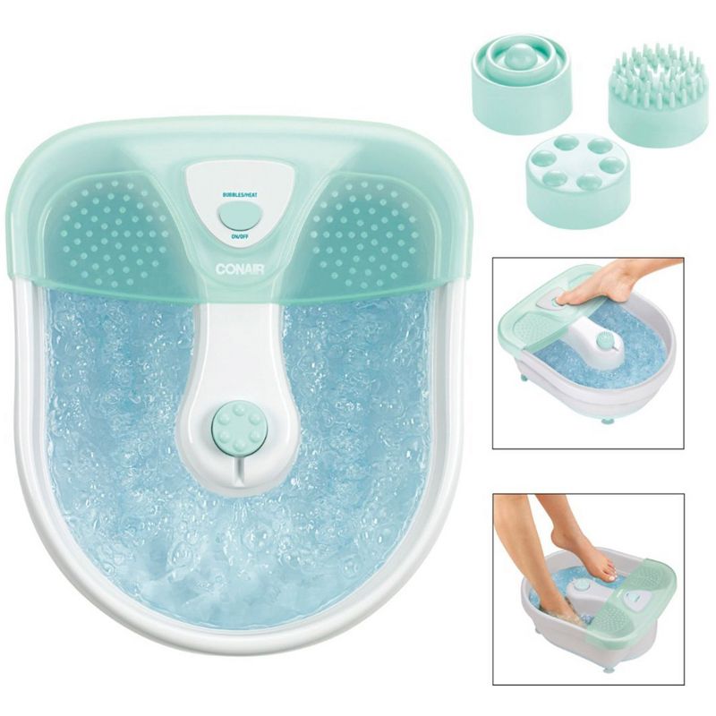 Conair Body Benefits Heated Bubbling Foot Spa Massager in Mint, 2 of 6