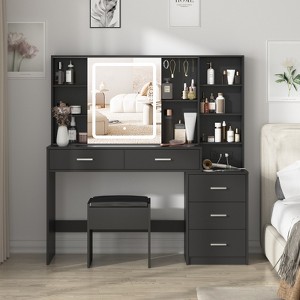 Vanity Desk with Mirror and Lights - 1 of 4