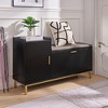 VECELO Storage Bench, 2-Tier Flip Drawers for Entryway Shoe Rack Organizer, Removable Seat Cushion - 4 of 4