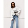 Women's Satin Blouse Ruffle Front Tie Cuff Long Sleeves Shirt - 2 of 2